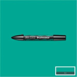 Brushmarker Winsor&Newton pędzelek+pisak, Turkus G956